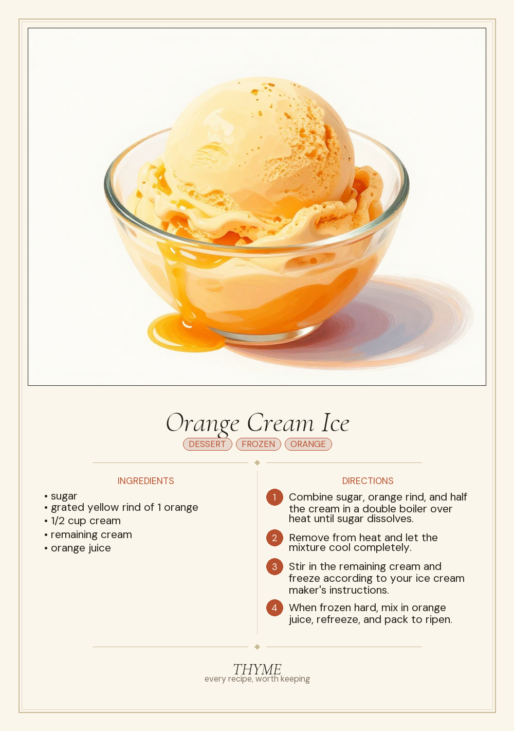 Orange Cream Ice