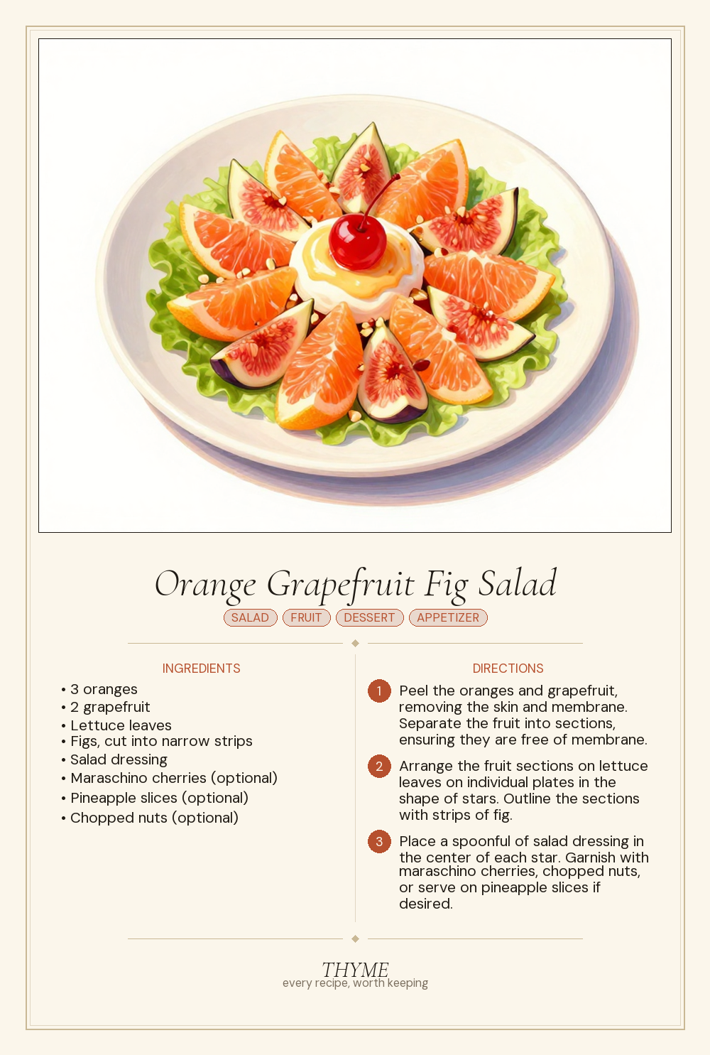 Orange Grapefruit Fig Salad