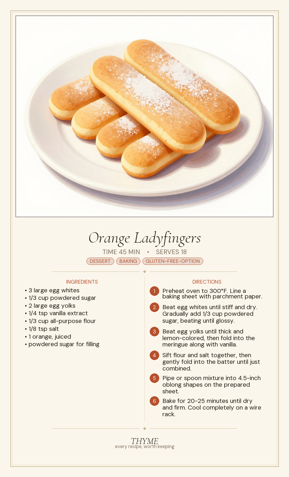 Orange Ladyfingers