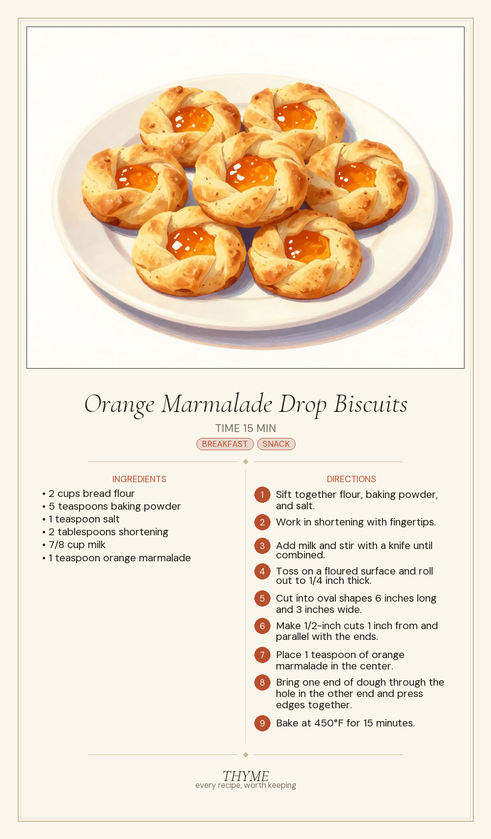 Orange Marmalade Drop Biscuits