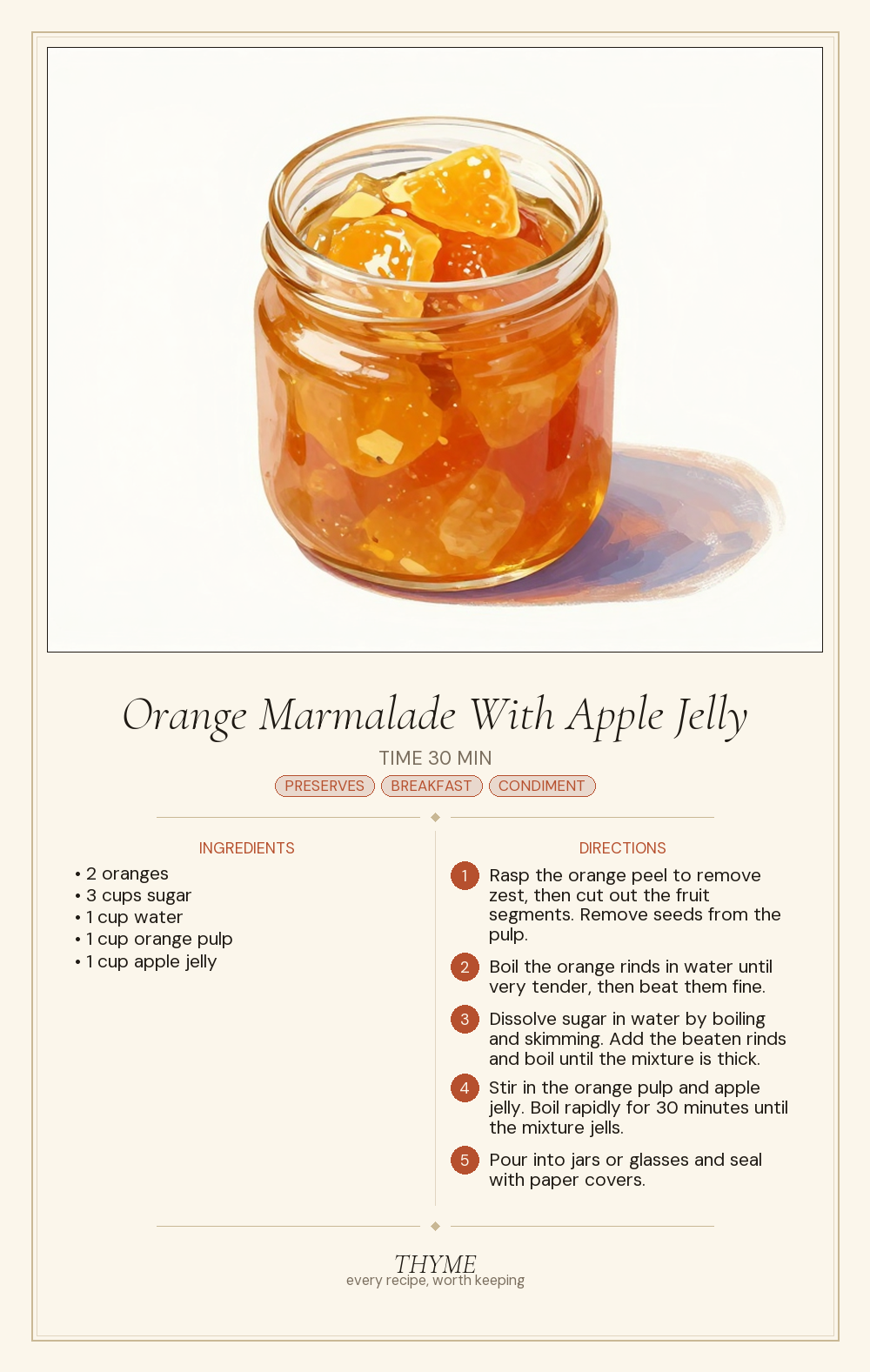 Orange Marmalade With Apple Jelly