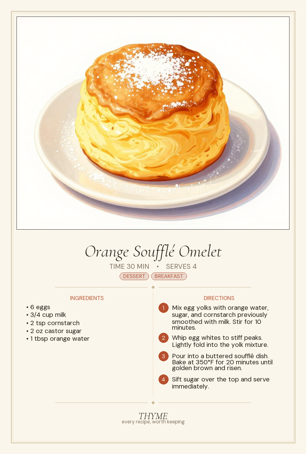 Orange Soufflé Omelet