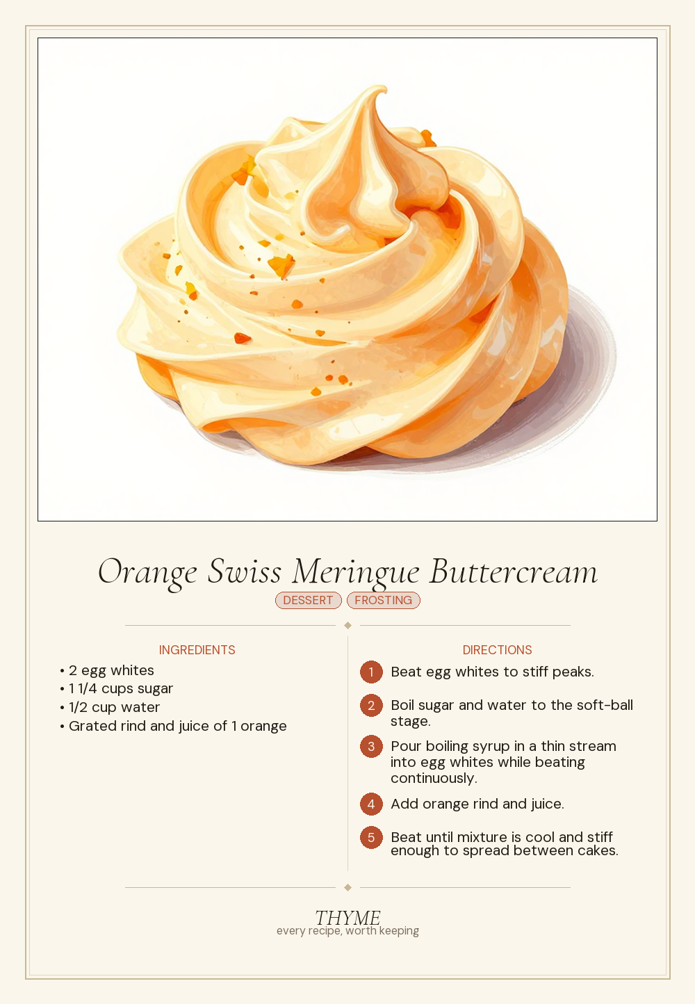 Orange Swiss Meringue Buttercream