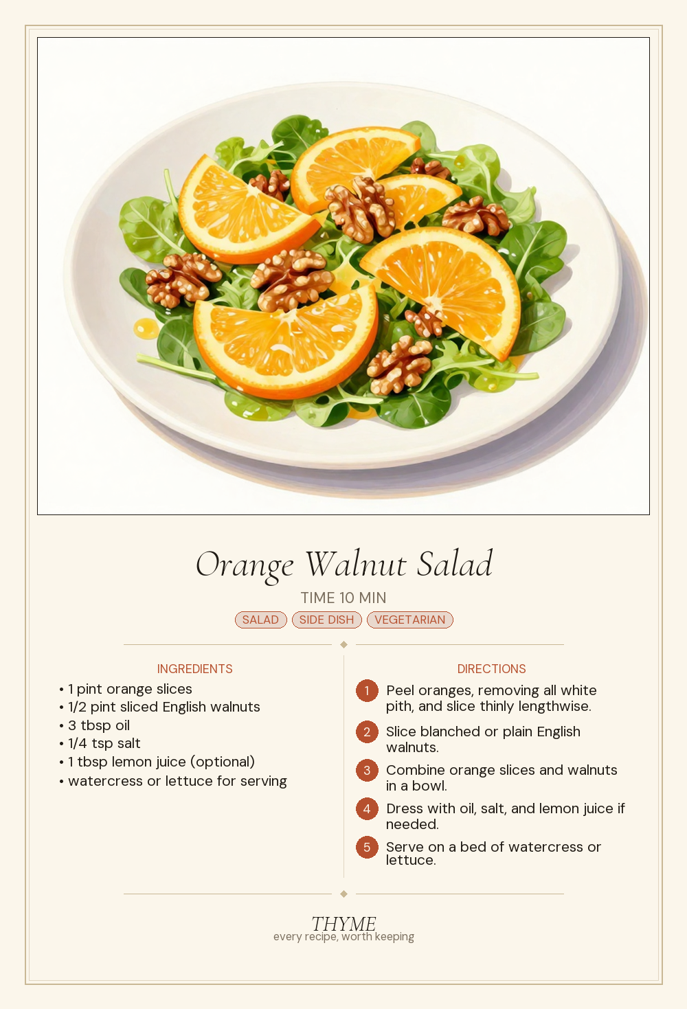 Orange Walnut Salad