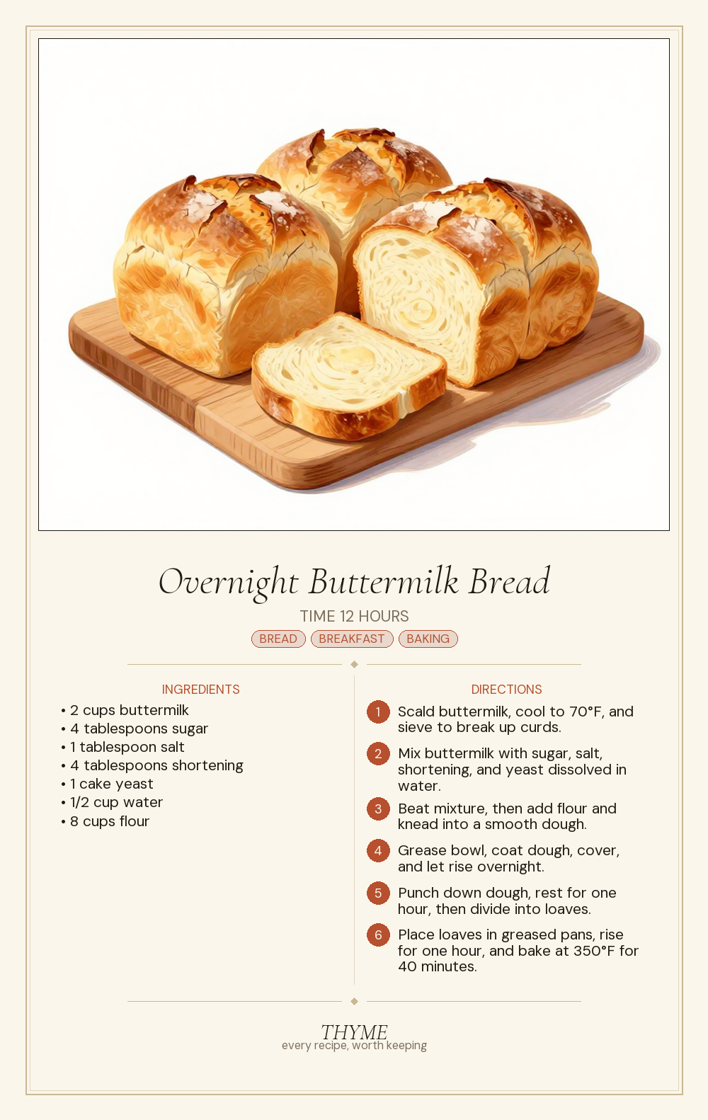 Overnight Buttermilk Bread