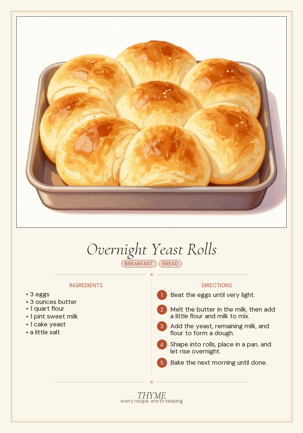 Overnight Yeast Rolls
