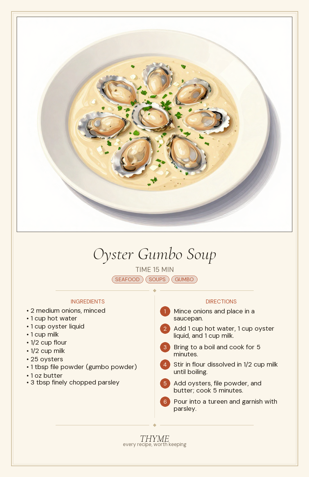 Oyster Gumbo Soup