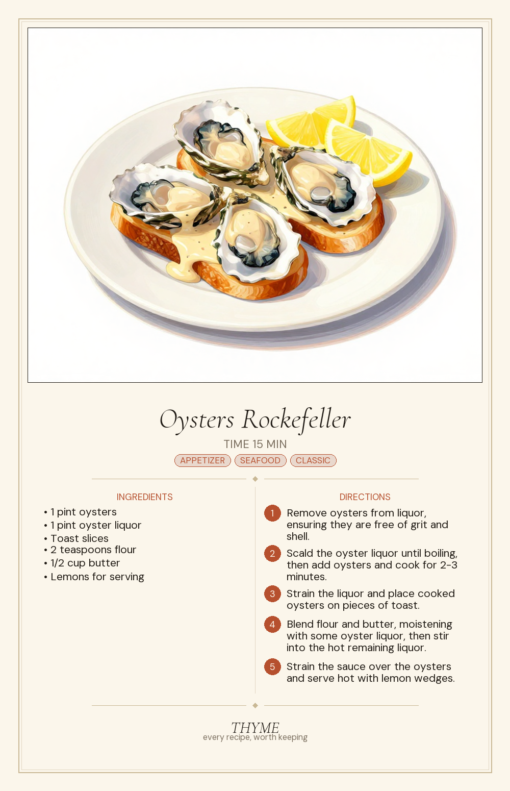 Oysters Rockefeller