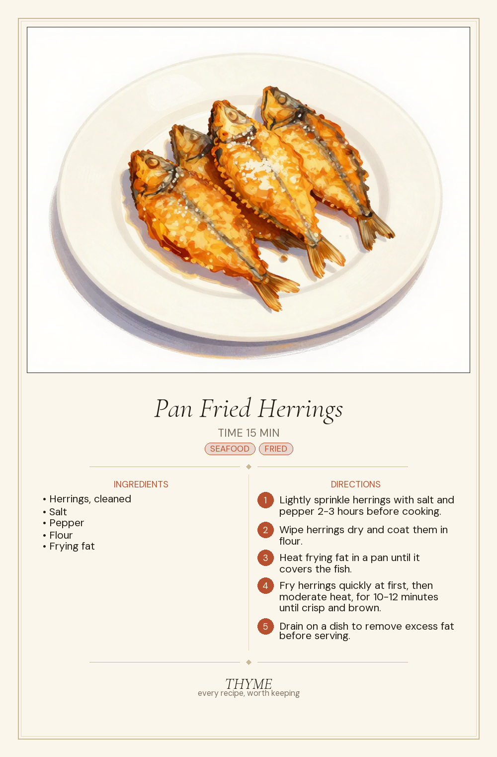 Pan Fried Herrings