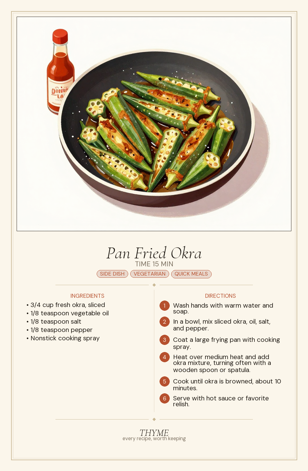Pan Fried Okra