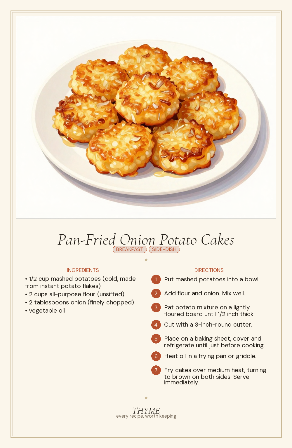 Pan-Fried Onion Potato Cakes