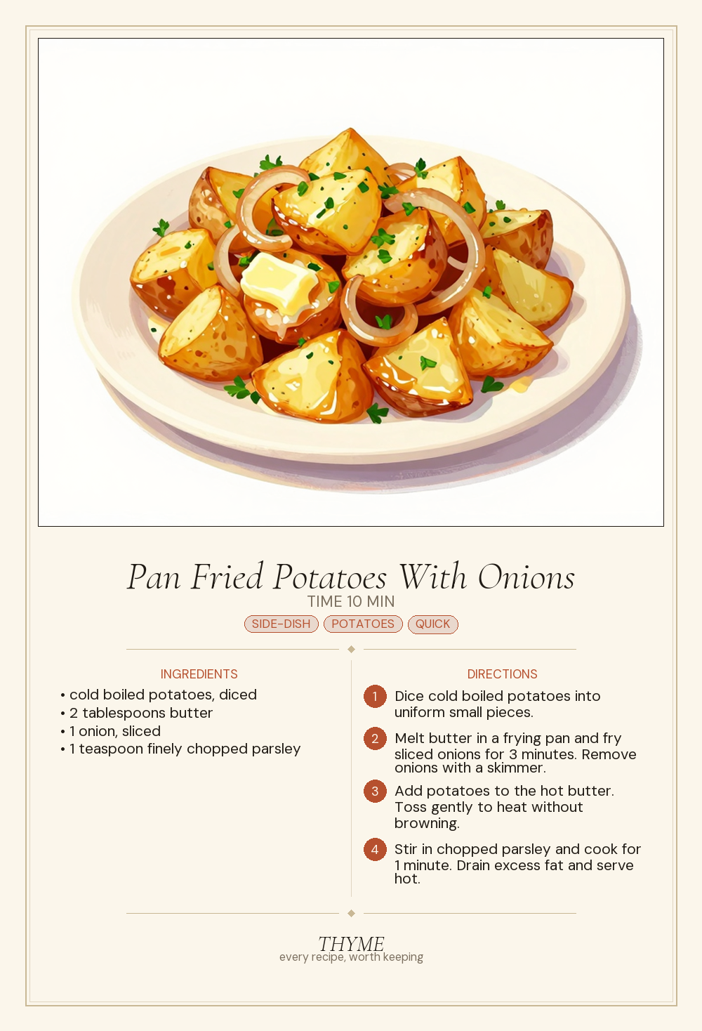 Pan Fried Potatoes With Onions