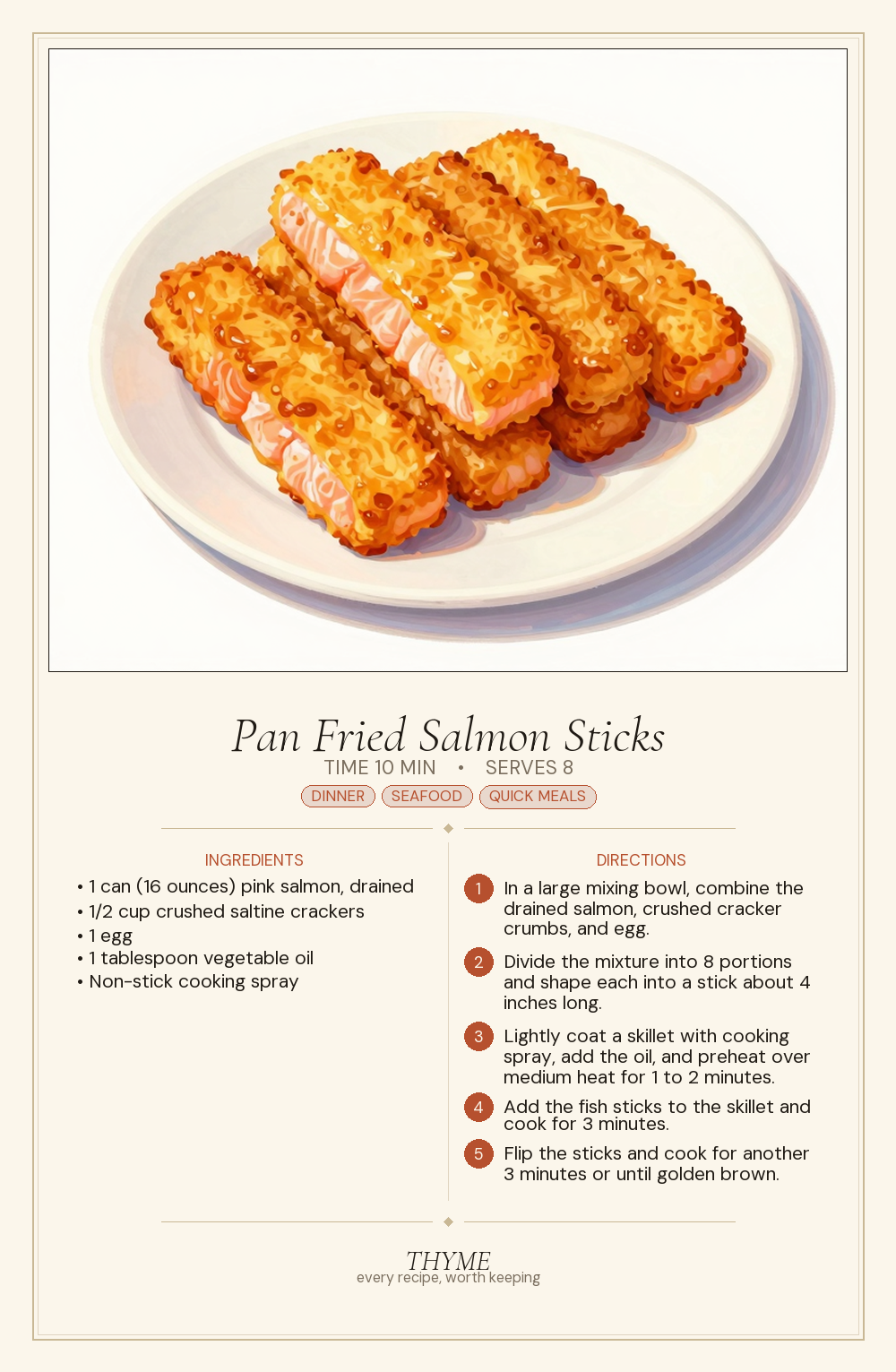 Pan Fried Salmon Sticks