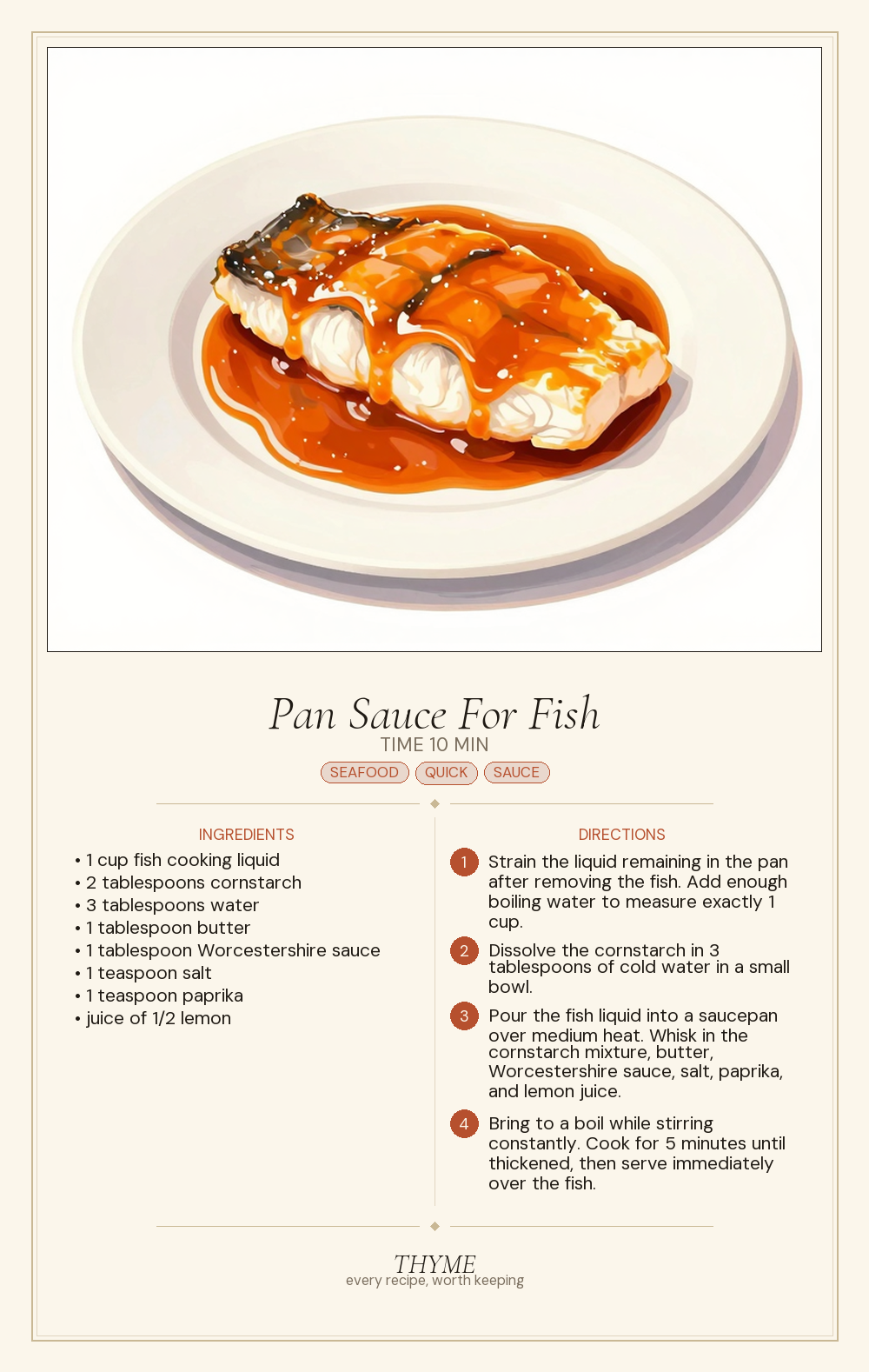 Pan Sauce For Fish