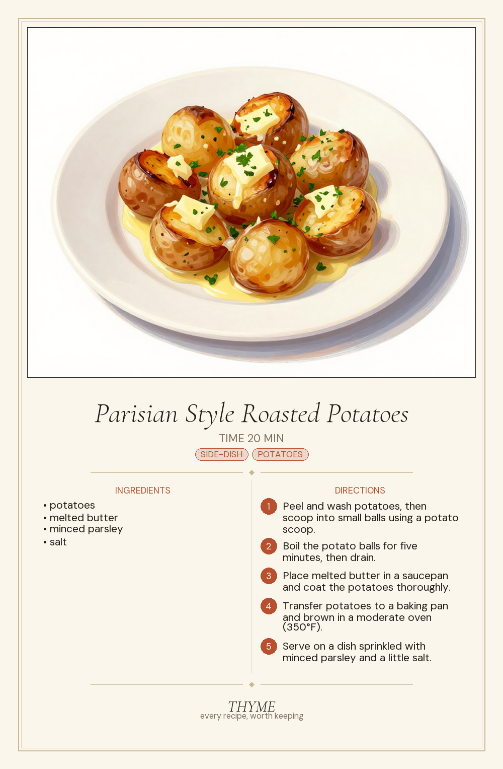 Parisian Style Roasted Potatoes