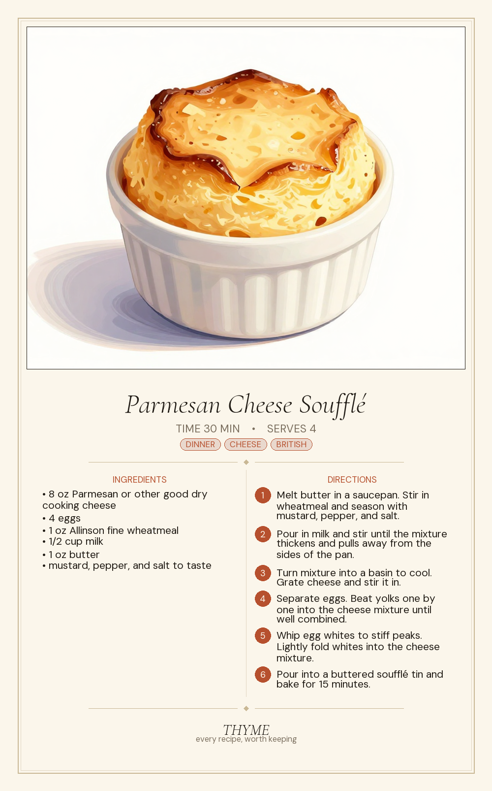 Parmesan Cheese Soufflé