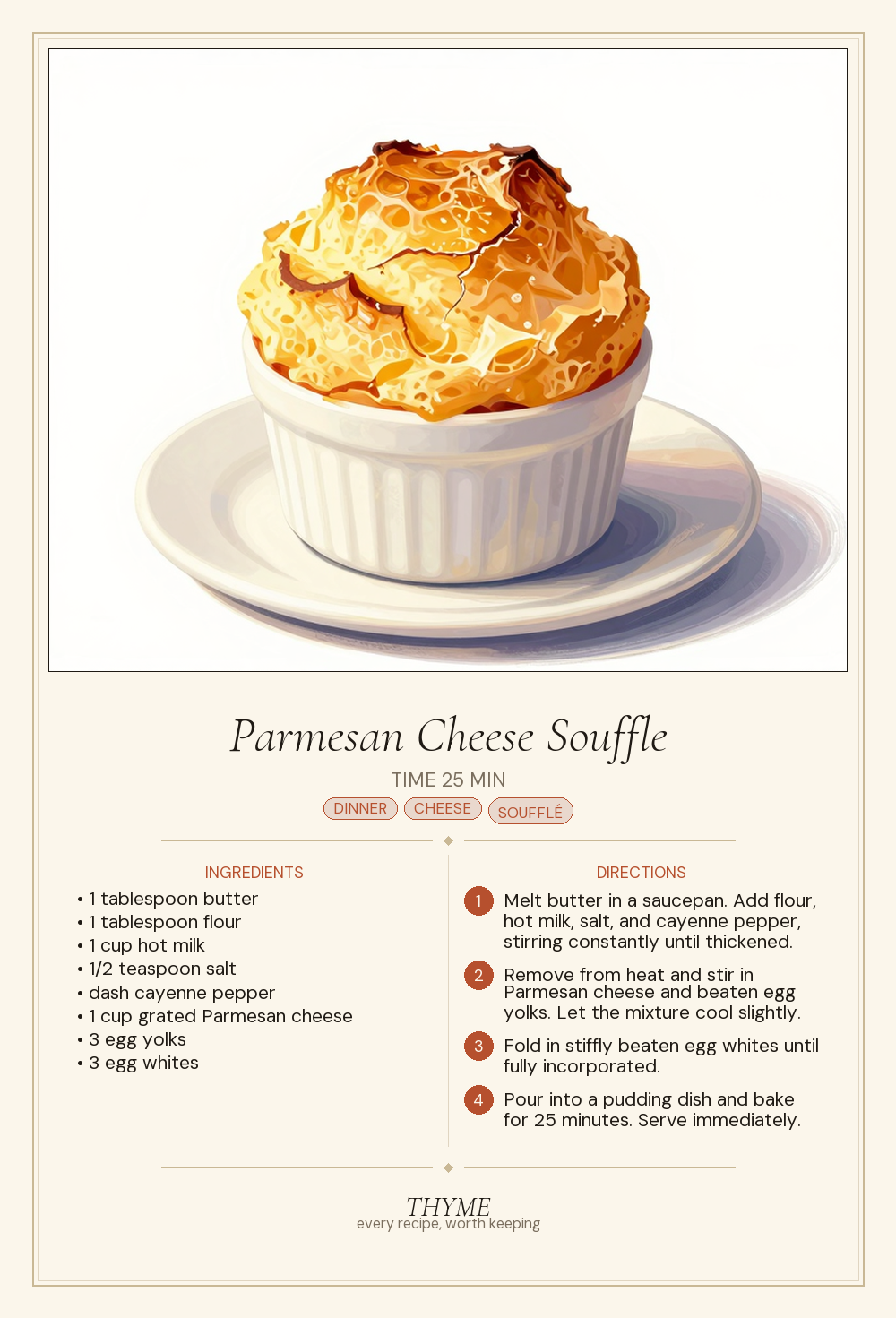 Parmesan Cheese Souffle