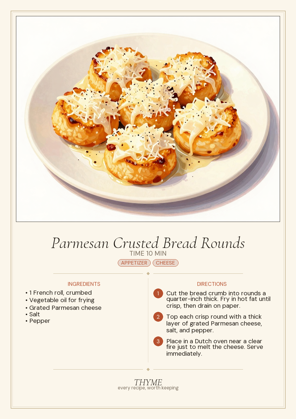 Parmesan Crusted Bread Rounds