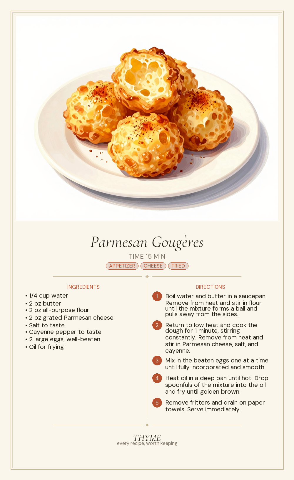 Parmesan Gougères