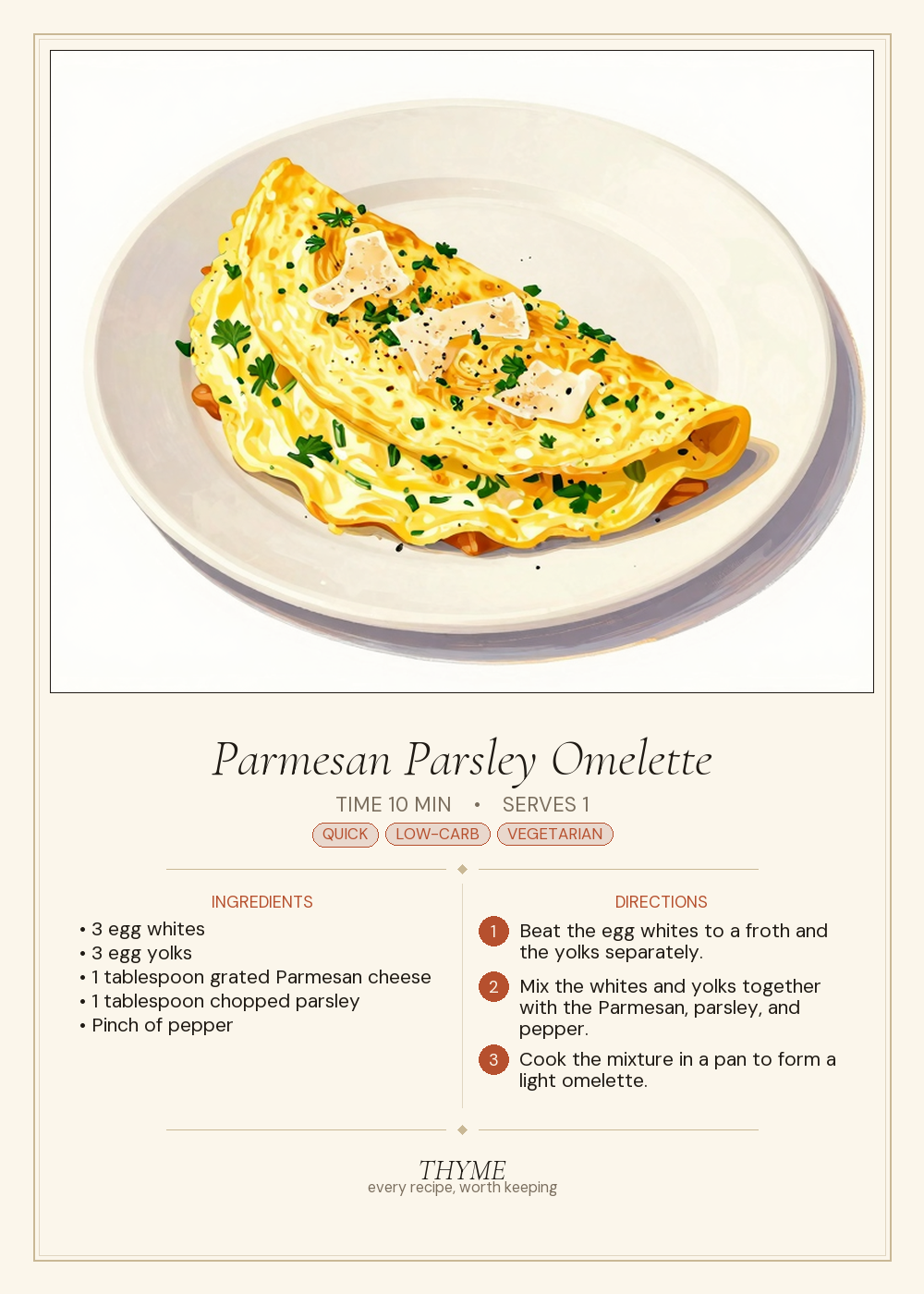 Parmesan Parsley Omelette