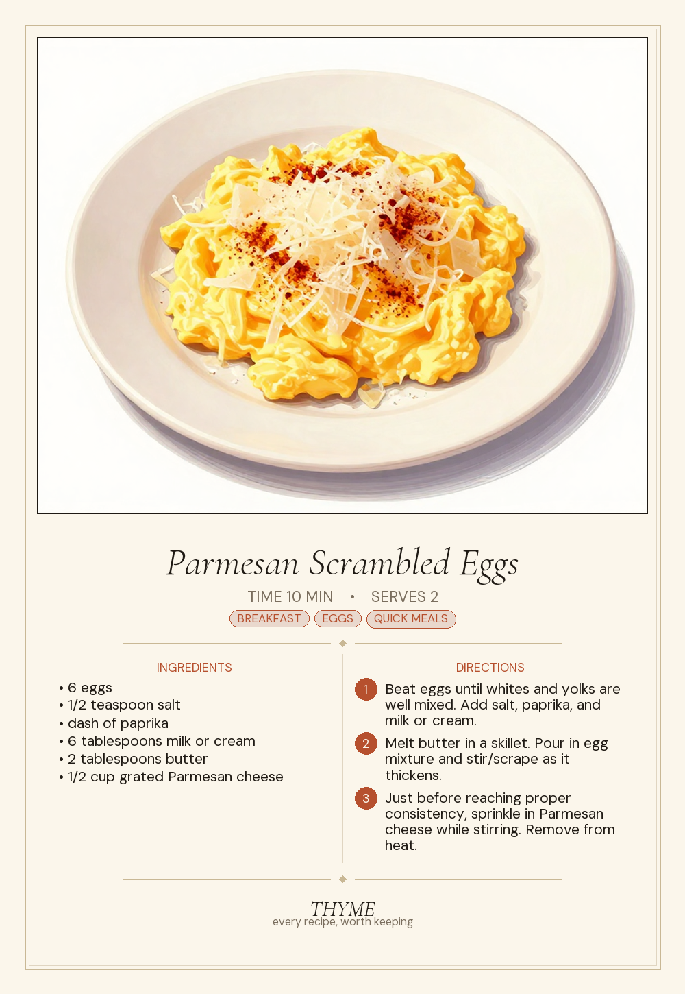 Parmesan Scrambled Eggs