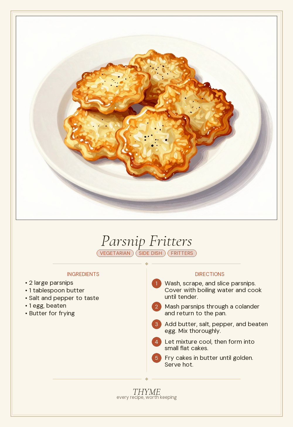 Parsnip Fritters