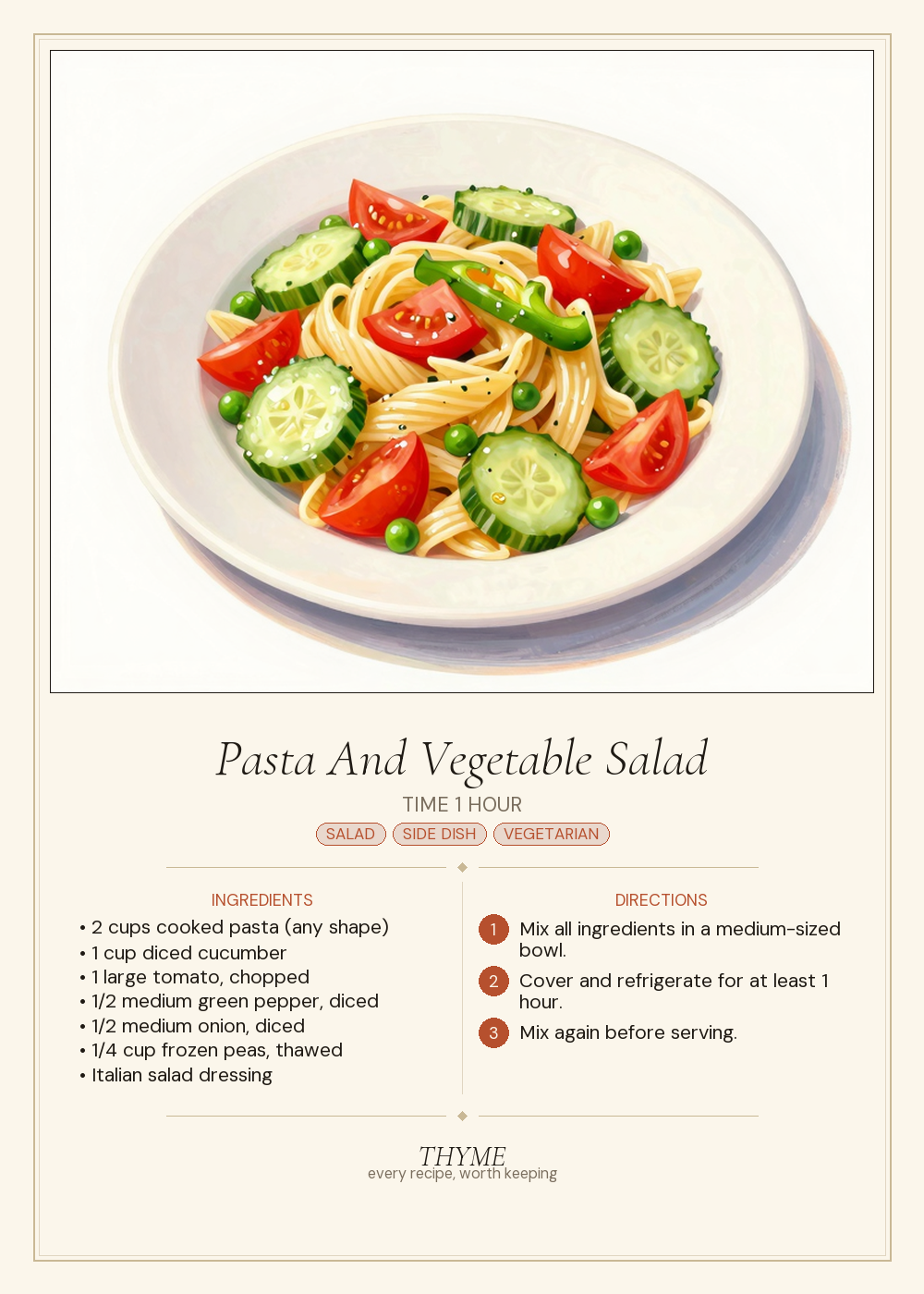 Pasta And Vegetable Salad