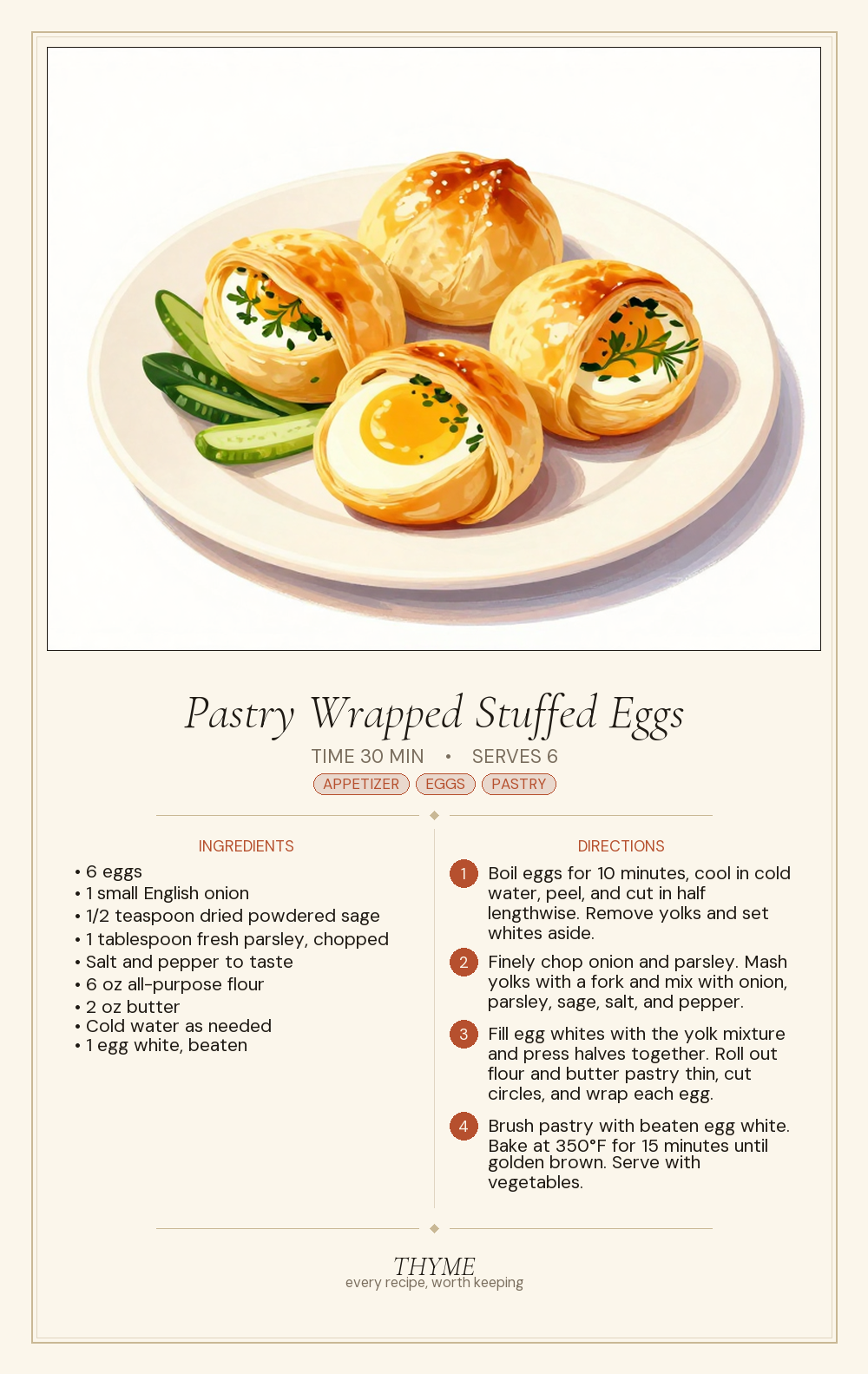 Pastry Wrapped Stuffed Eggs