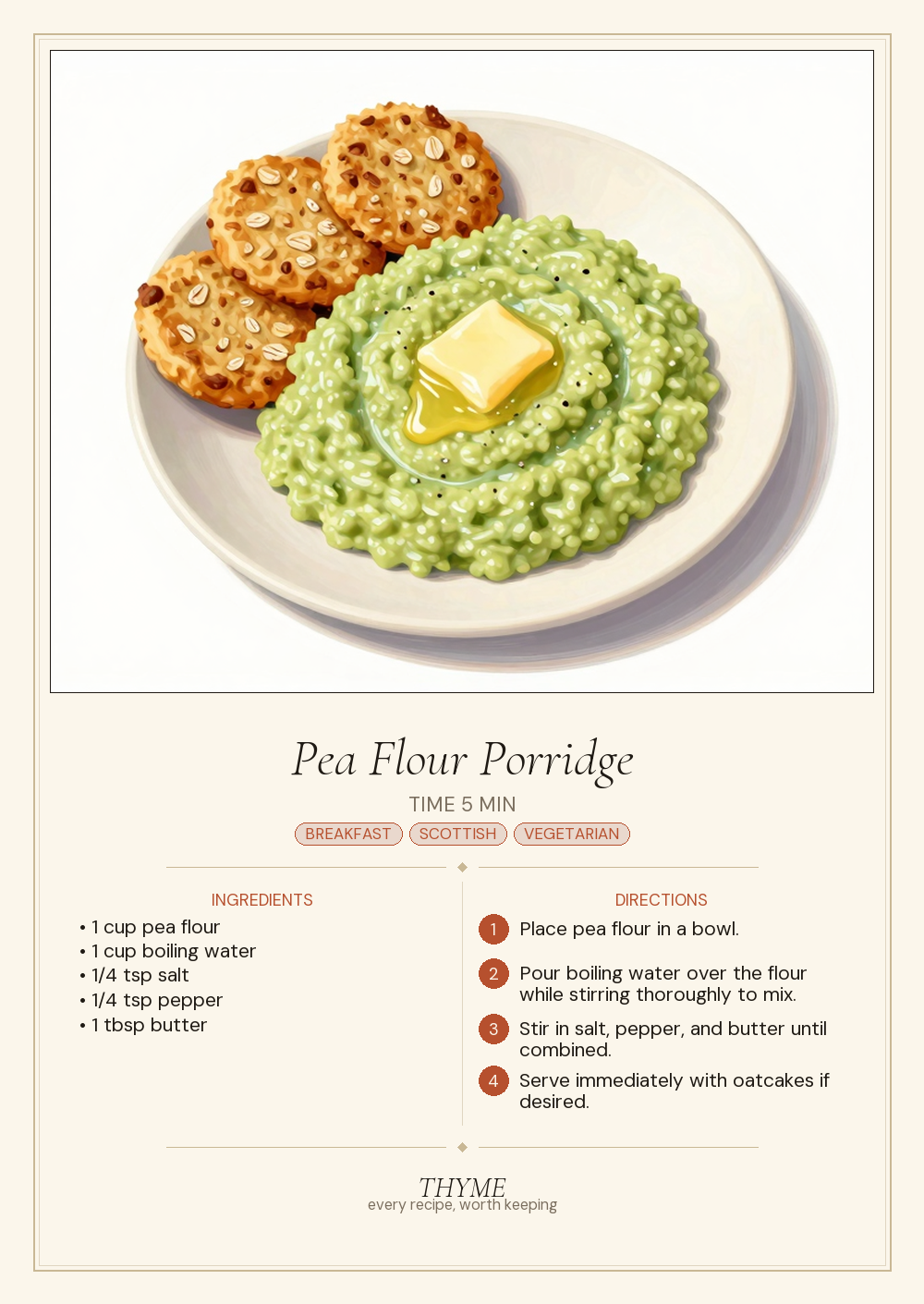 Pea Flour Porridge