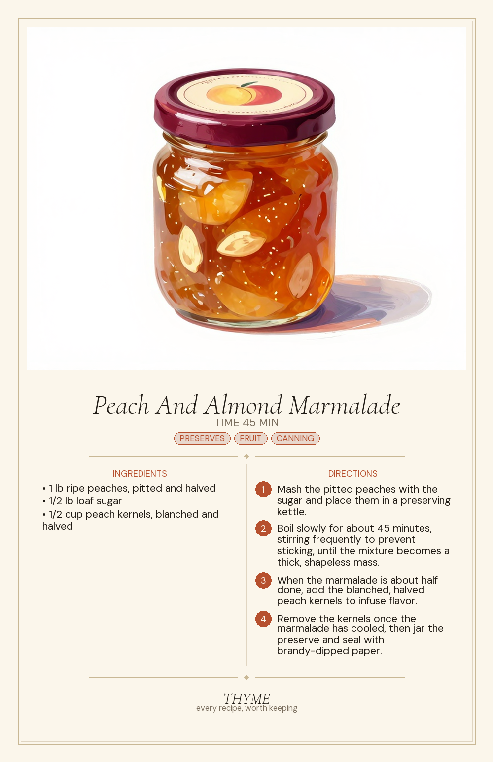 Peach And Almond Marmalade