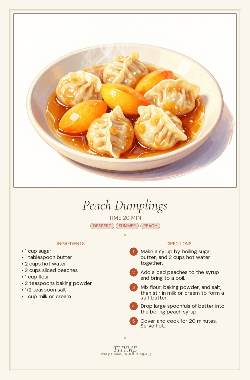 Peach Dumplings