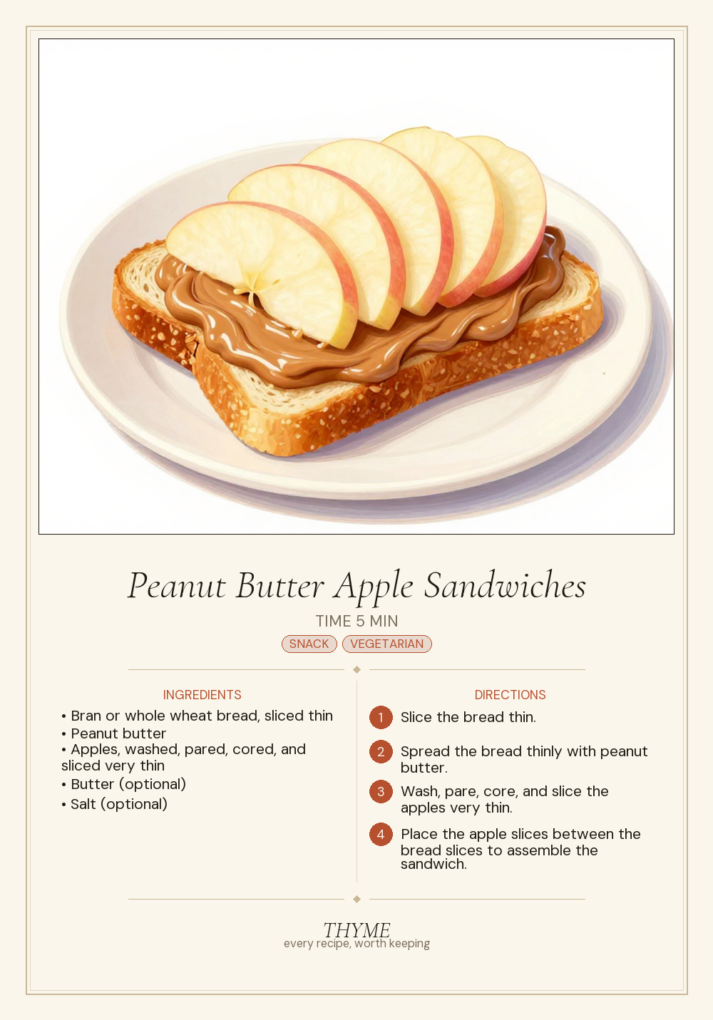 Peanut Butter Apple Sandwiches