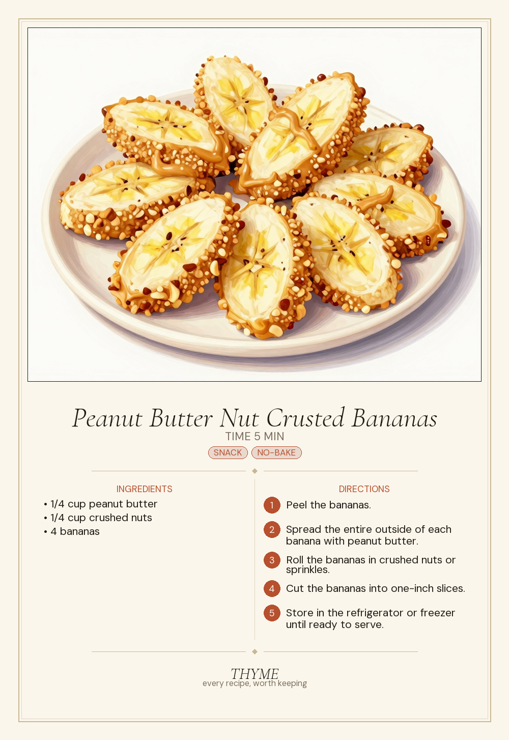 Peanut Butter Nut Crusted Bananas