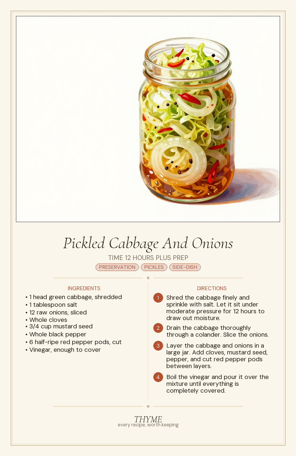 Pickled Cabbage And Onions