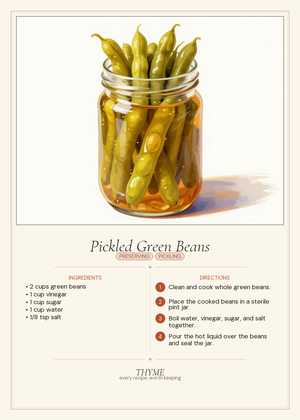 Pickled Green Beans