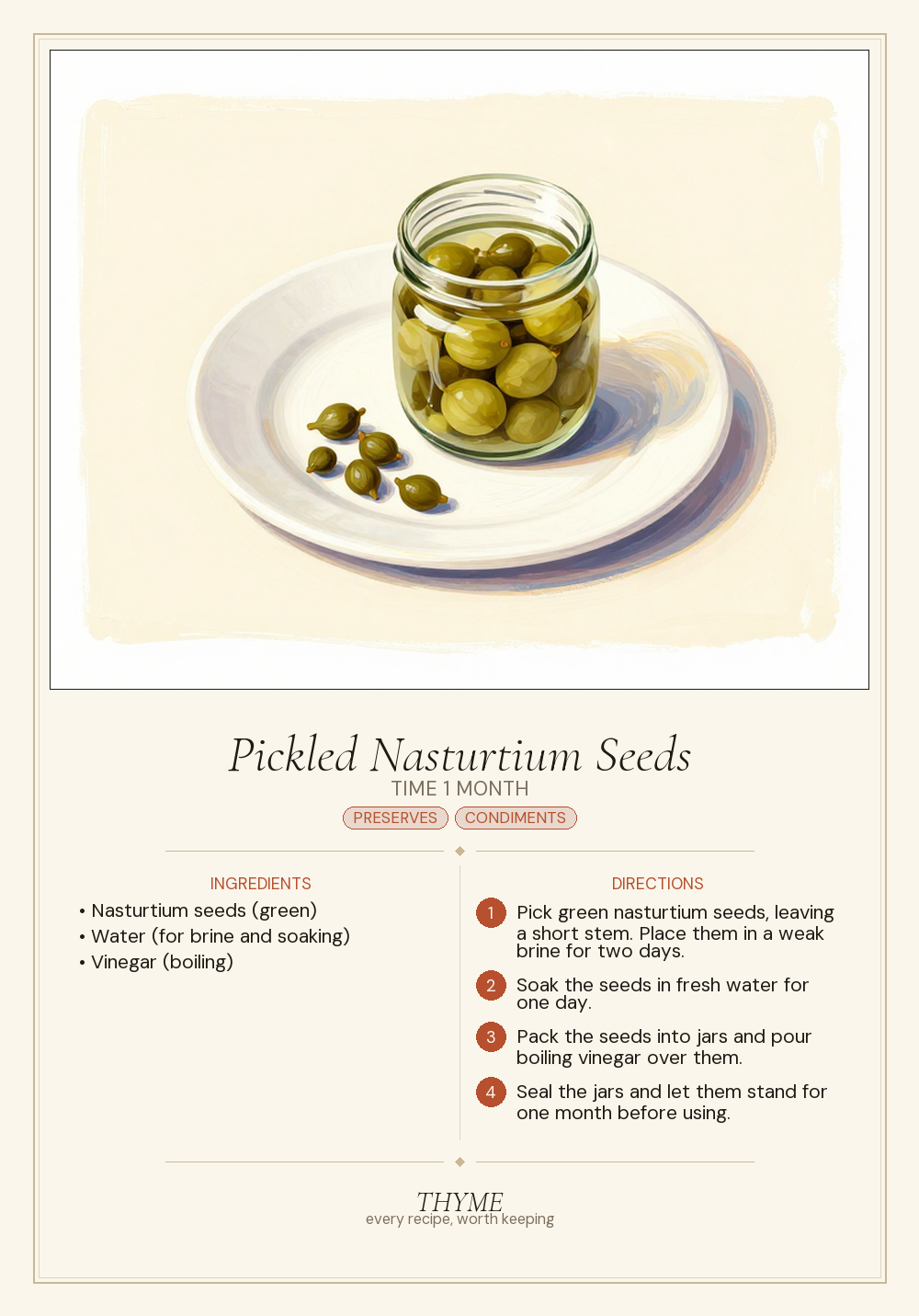 Pickled Nasturtium Seeds