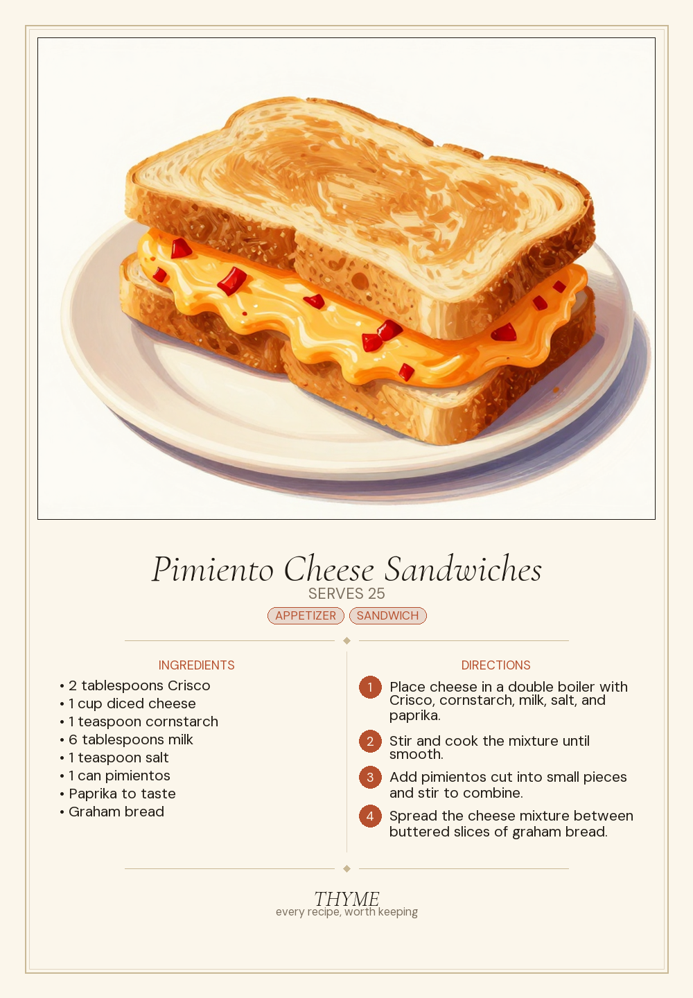 Pimiento Cheese Sandwiches