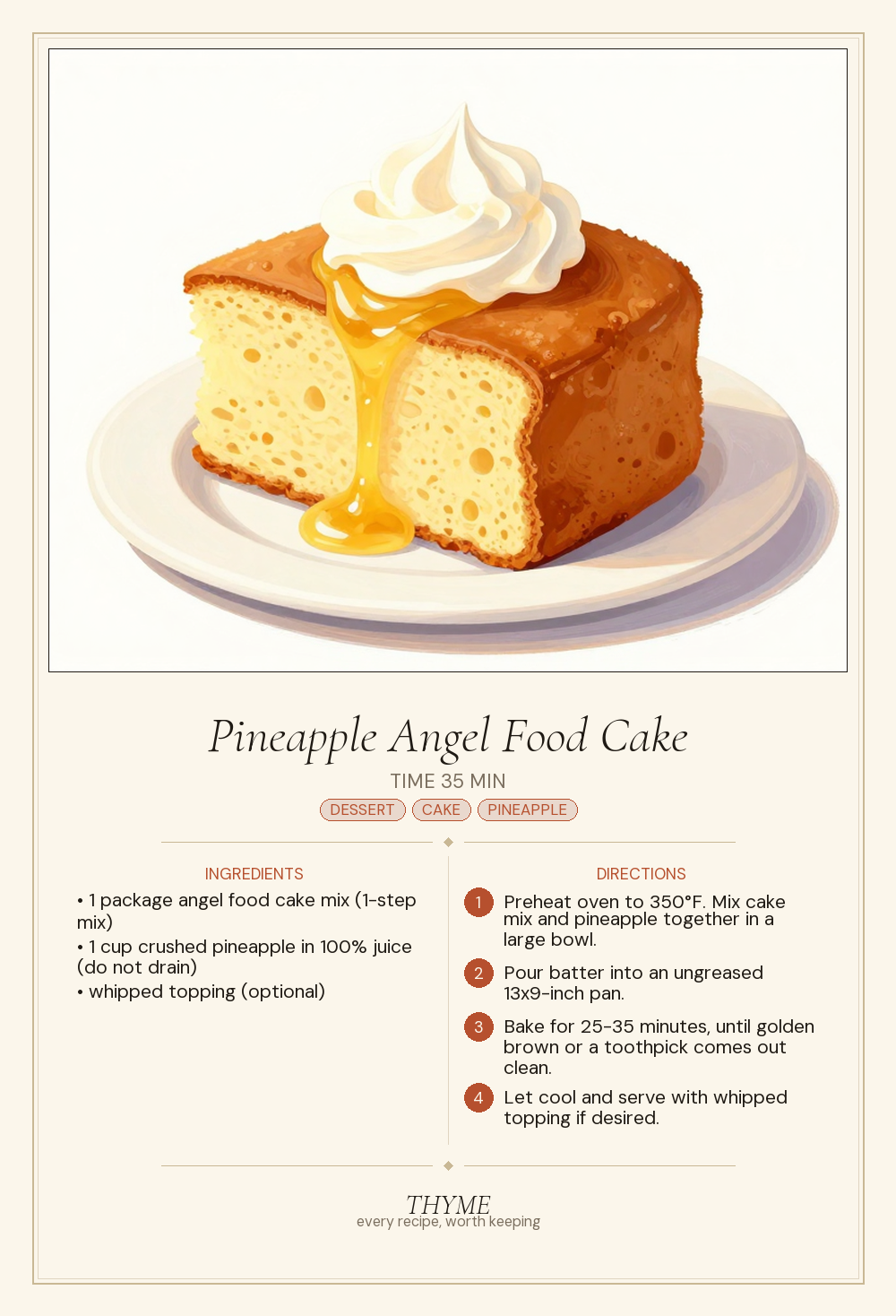 Pineapple Angel Food Cake