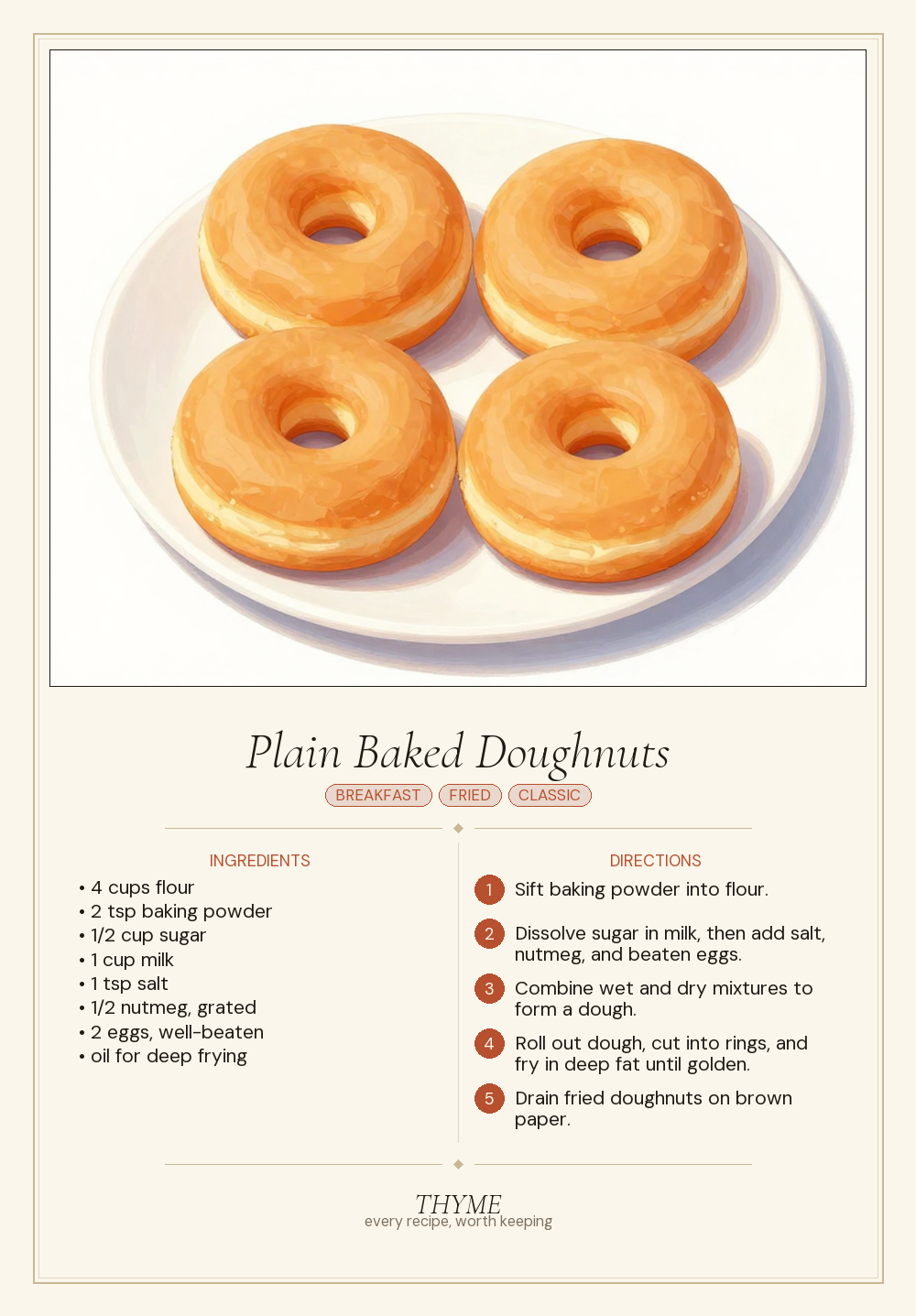 Plain Baked Doughnuts