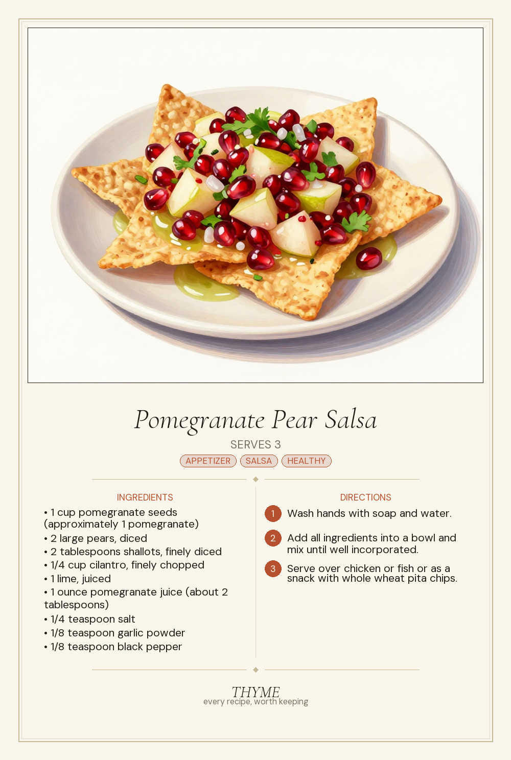 Pomegranate Pear Salsa