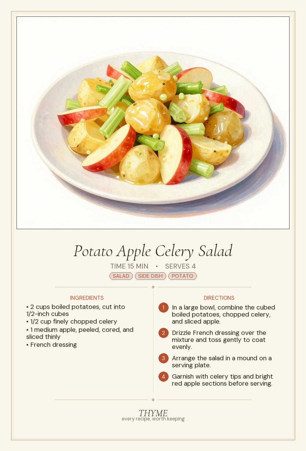 Potato Apple Celery Salad