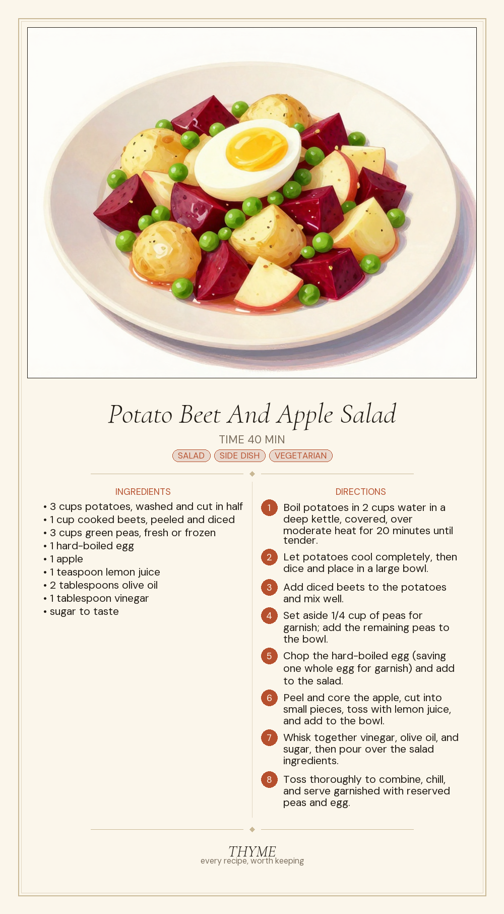 Potato Beet And Apple Salad
