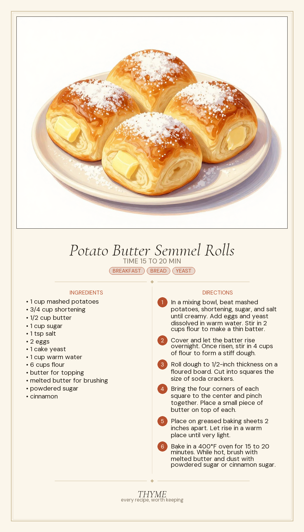 Potato Butter Semmel Rolls