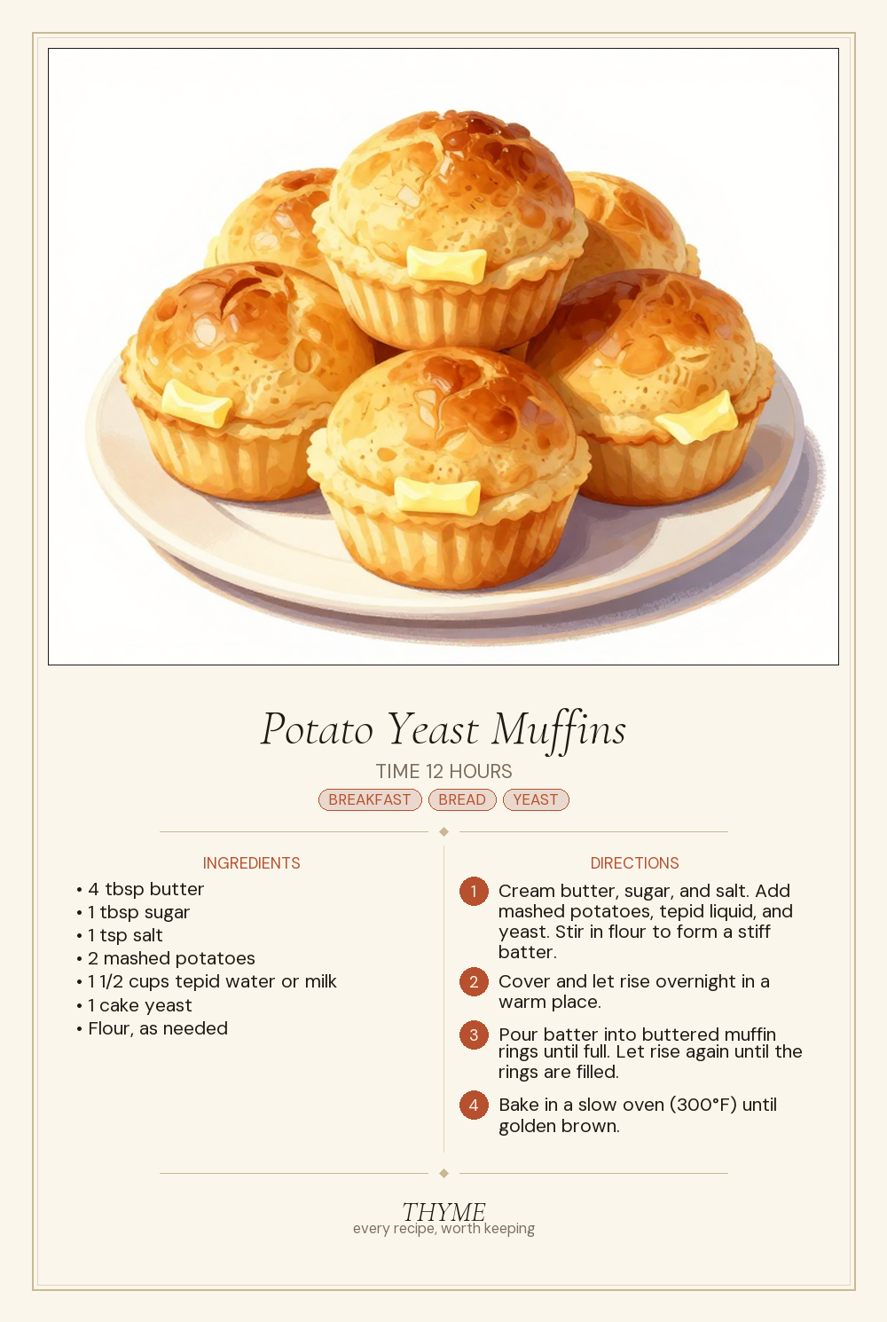 Potato Yeast Muffins