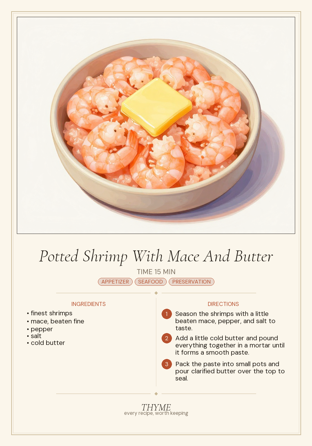 Potted Shrimp With Mace And Butter