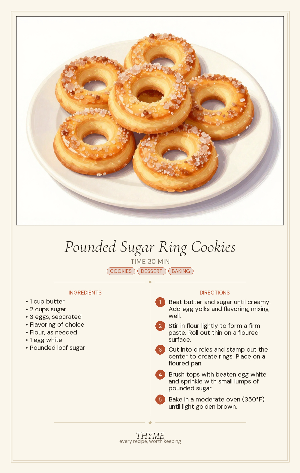 Pounded Sugar Ring Cookies