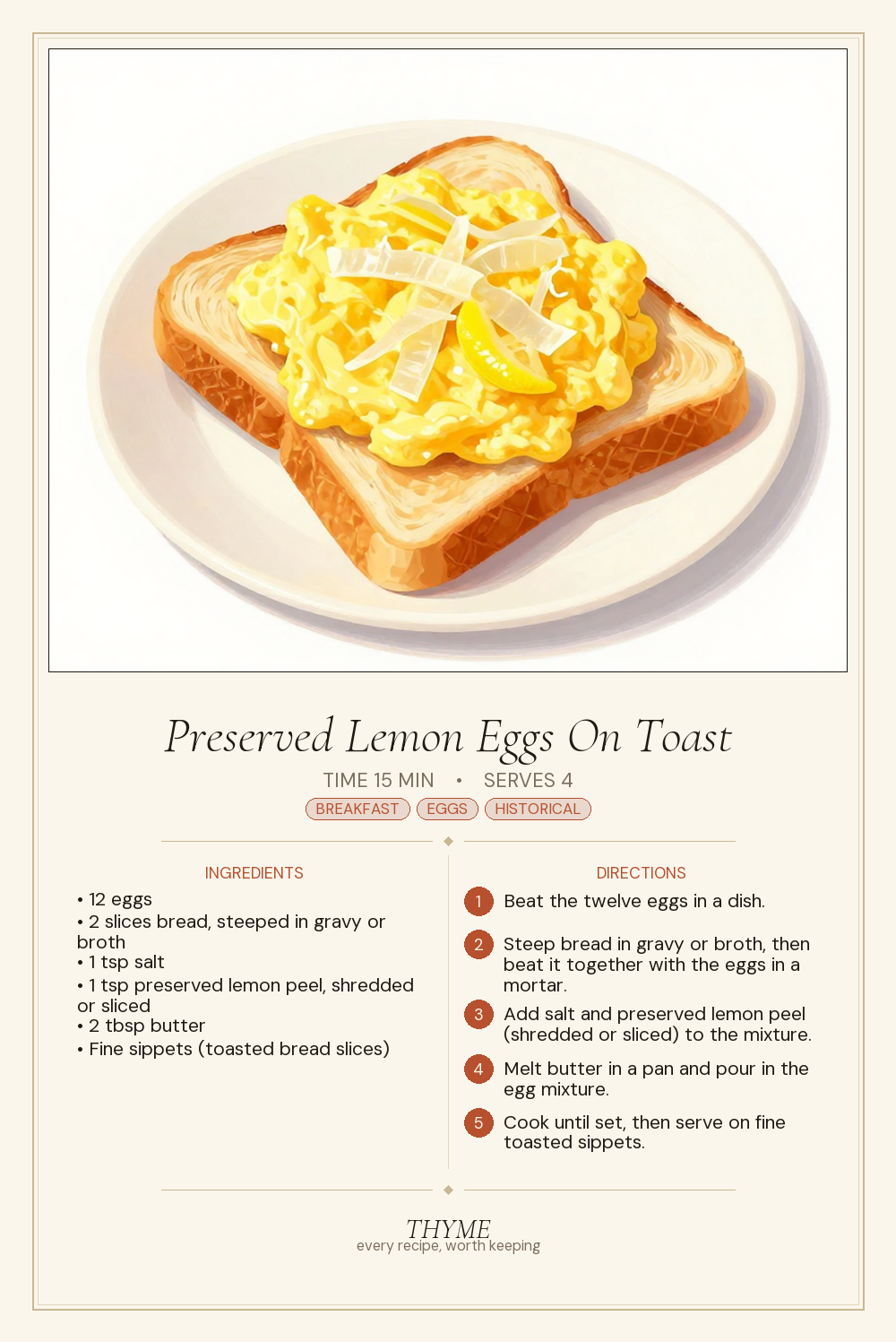 Preserved Lemon Eggs On Toast
