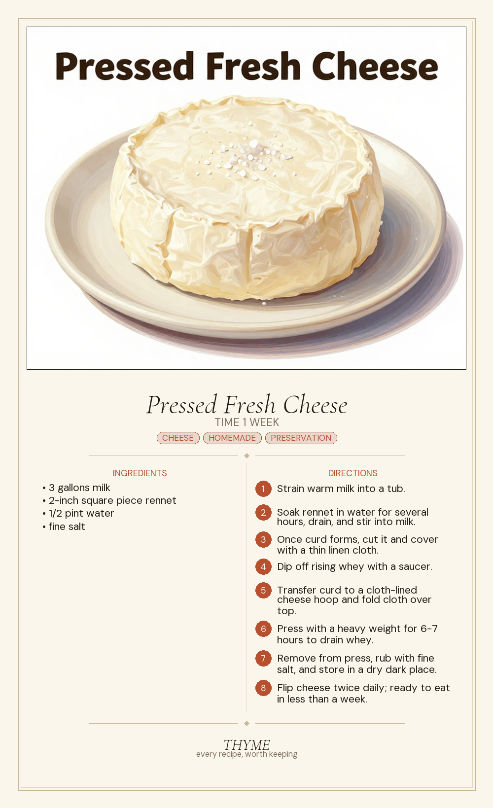 Pressed Fresh Cheese