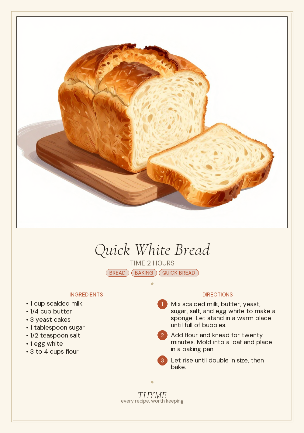 Quick White Bread
