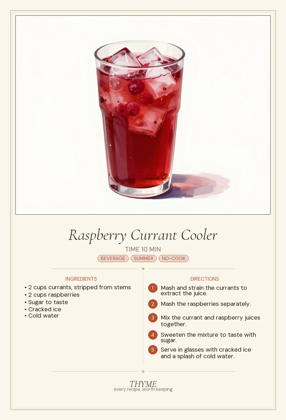 Raspberry Currant Cooler